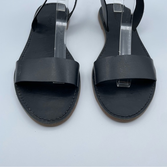 Madewell The Boardwalk Ankle Strap Sandals Black Leather Left 9.5 / Right 10 - Picture 8 of 17